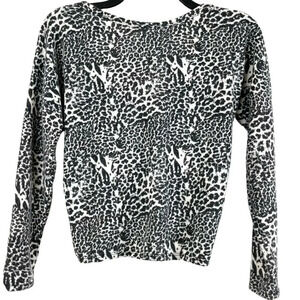 Poof New York Women Leopard Back Twist Top Size S